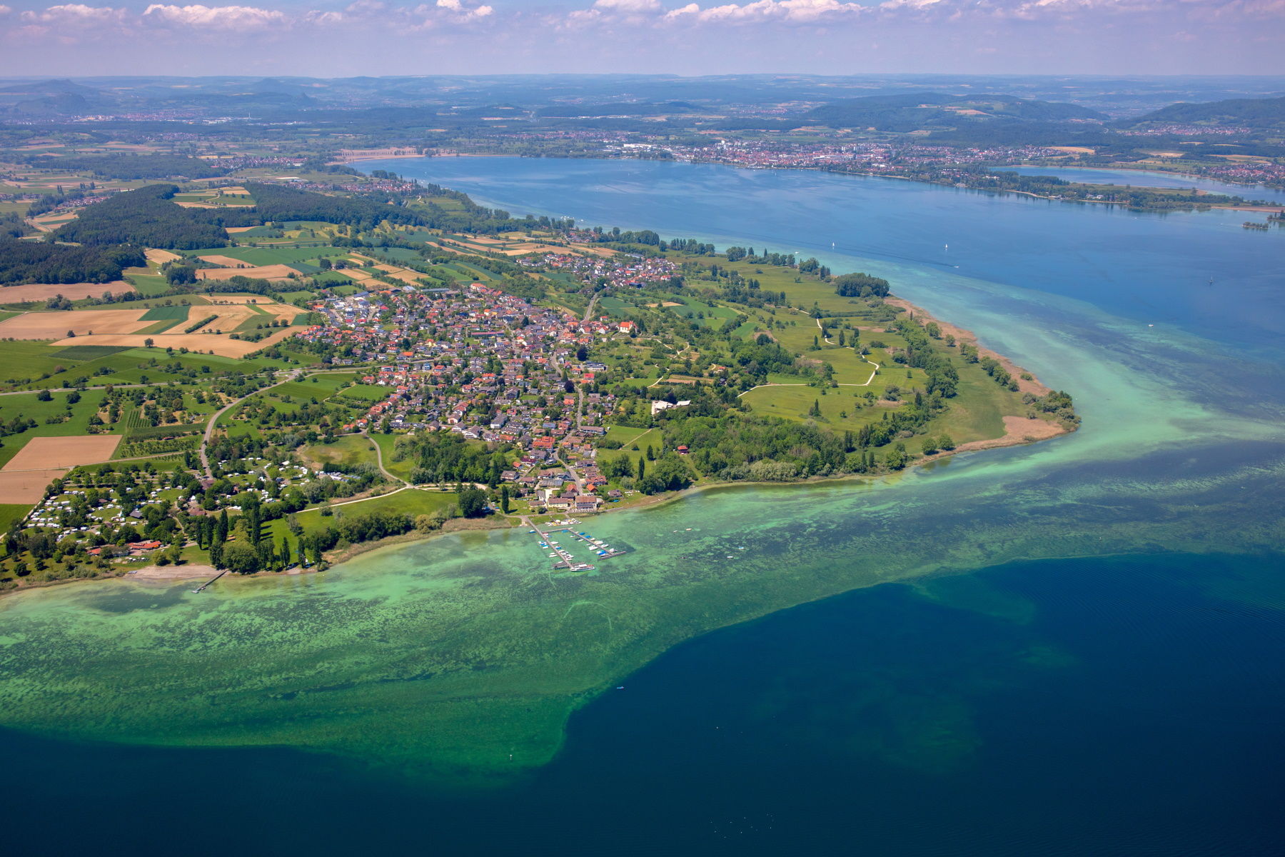 Hotel Hirschen Halbinsel Höri Luftaufnahme Achim Mende